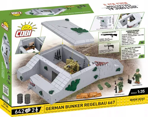 Klocki COBI 3136 German Bunker Regelbau 667 niemiecki schron bunkier na Arena.pl