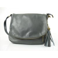 TOREBKA SKÓRZANA LISTONOSZKA A5 VERA PELLE SZARA VP1017GS