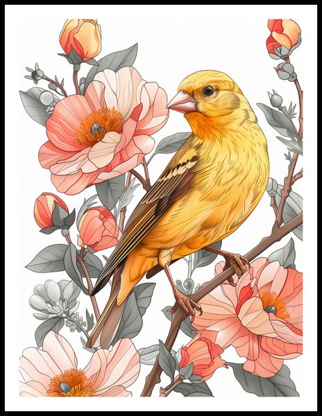 Plakat 60x80cm Wiosenny Śpiewaczek zdjęcie 3