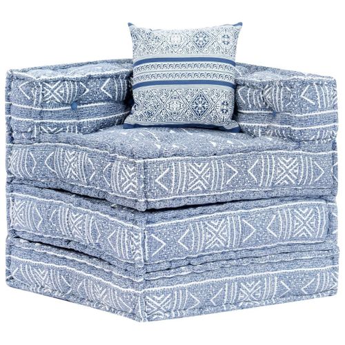 VidaXL 2-osobowa, modułowa sofa patchworkowa, indygo na Arena.pl