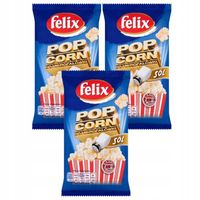 Felix Popcorn do mikrofalówki sól 90 g x 3 sztuk