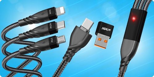 ŁADOWARKA SAMOCHDOWA DO TELEFONU 4xUSB A QC3.0 / USB C 20W KABEL 3W1 60W na Arena.pl