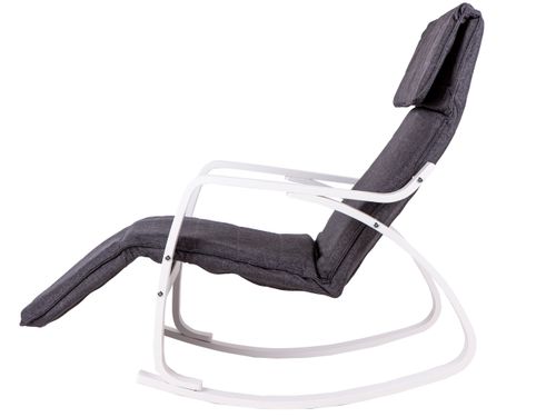 Fotel Bujany Regulowany Podnóżek Biała Rama na Arena.pl