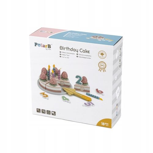 Drewniane Ciasto Tort Urodzinowy do Krojenia VIGA PolarB na Arena.pl