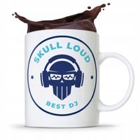 Dla Dja Muzyka Kubek Skull Loud Best Dj Prezent Z Nadrukiem Ze Zdjęciem