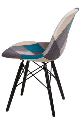 Krzesło P016W Patchwork nieb-szary/black D2 na Arena.pl