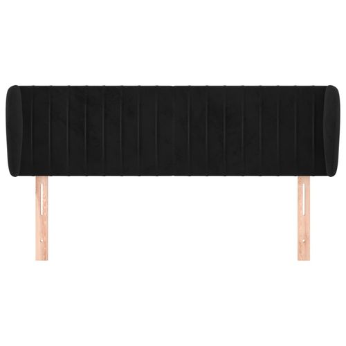 Zagłówek uszak, czarny, 147x23x78/88 cm, aksamitny na Arena.pl