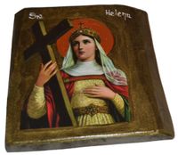 Ikona Święta Helena patronka farbiarzy, wytwórców igieł i gwoździ