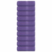 Ręczniki gościnne 10 szt. Fioletowe 360 gsm 100% bawełna