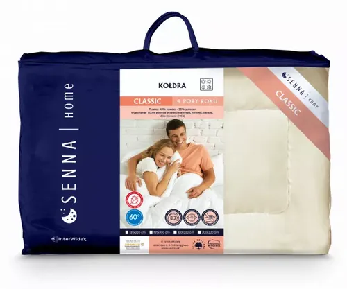 Kołdra całoroczna 4 Pory Roku CLASSIC 200x220cm Kremowa | Senna Home na Arena.pl