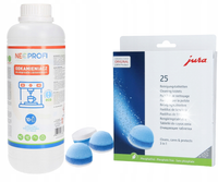 Zestaw do ekspresu Odkamieniacz Neoprofi + tabletki czyszczące Jura 25szt