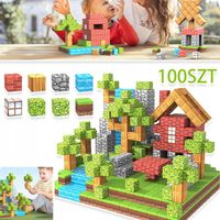 EDUKACYJNE KLOCKI MAGNETYCZNE KONSTRUKCYJNE ZESTAW 100 EL ZABAWKA STEM