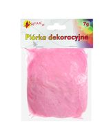 piórka dekoracyjne puch 7g, shan różowe