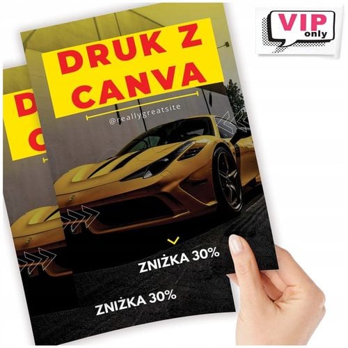 Ulotki A5 A6 A4 DL DRUK Z CANVA - FULL KOLOR 150g na Arena.pl