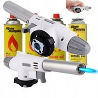 PALNIK GAZOWY ZAPALARKA LUTLAMPA OPALARKA CERAMICZNA LUTOWNICA + 4 KARTUSZE