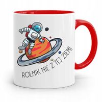 Dla Rolnika Kubek Czerwony Rolnik Nie Z Tej Ziemi Z Nadrukiem Ze Zdjęciem