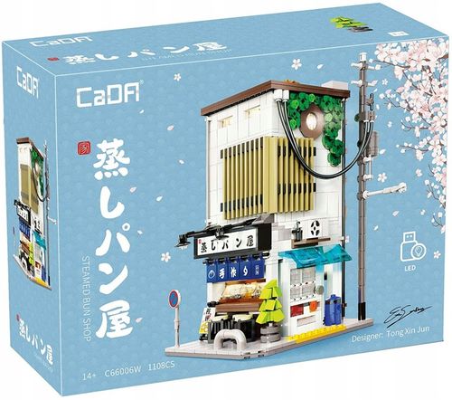 KLOCKI CADA JAPOŃSKI SKLEP Z BUŁKAMI BUN SHOP BUDYNEK ŚWIATŁO LED 1108 EL. na Arena.pl