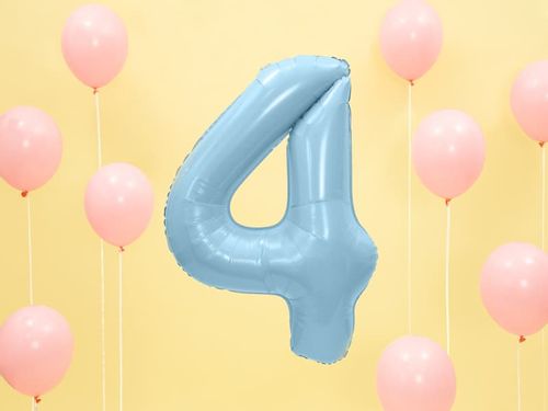 Balon foliowy cyfra 4 niebieski 86 cm na Arena.pl
