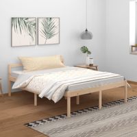 Rama łóżka, lite drewno sosnowe, 150x200 cm, King Lumarko!