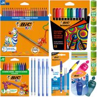 BIC WYPRAWKA SZKOLNA ZESTAW UZUPEŁNIAJĄCY KREDKI PISAKI OŁÓWKI DŁUGOPISY