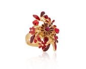 pierścionek czerwone kwiatuszki z kolekcji blossom (r8721au/cz)