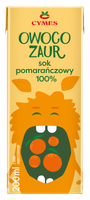 Cymes Owocozaur Sok o smaku pomarańczowym 200 ml