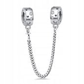 Łańcuszek Zabezpieczający SREBRO 925 Separator Serca