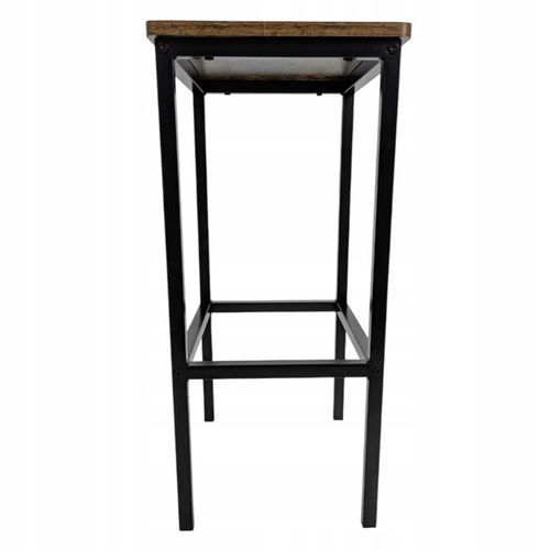 Hoker ciemny brąz taboret do kuchni barowy nowoczesny DO JADALNI LOFT na Arena.pl