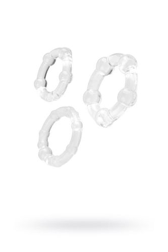 A-TOYS, Cockrings set, 3 pcs.TPE,Transparent, O 3,5 / 3/2 cm na Arena.pl