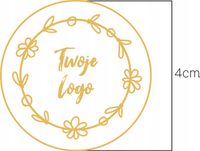 Naklejki z LOGO okrągłe ETYKIETY REKLAMOWE z twoim nadrukiem 4 cm 100 szt