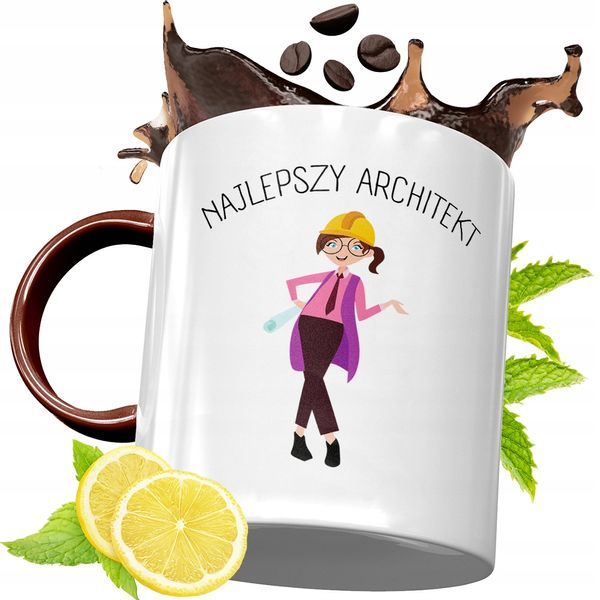 Kubek Bordowy Dla Architekta Na Urodziny Prezent Z Nadrukiem Ze Zdjęciem zdjęcie 1