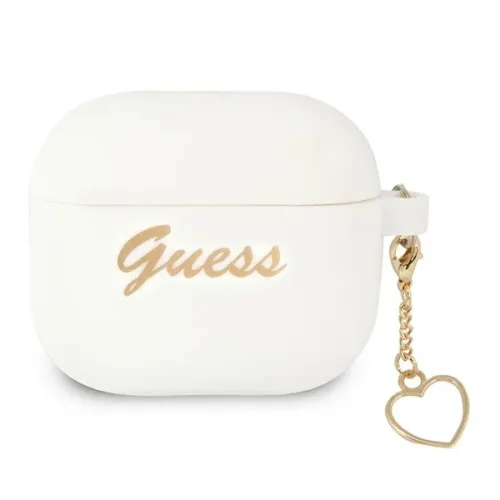 Etui Guess Silicone Charm Heart Collection na AirPods 3 - białe na Arena.pl