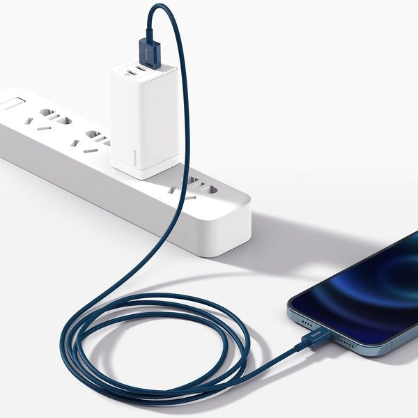 kabel usb do lightning baseus superior series, 2.4a, 2m (niebieski) zdjęcie 12