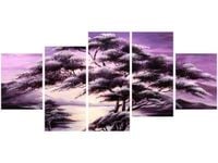 70CM 150CM OBRAZ 5 ELEM DRZEWO SNÓW ŚCIENNY