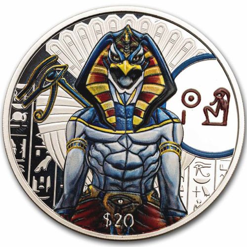 Sierra Leone: Egyptian Gods - Ra kolorowany 2 uncje Srebra 2023 Proof na Arena.pl