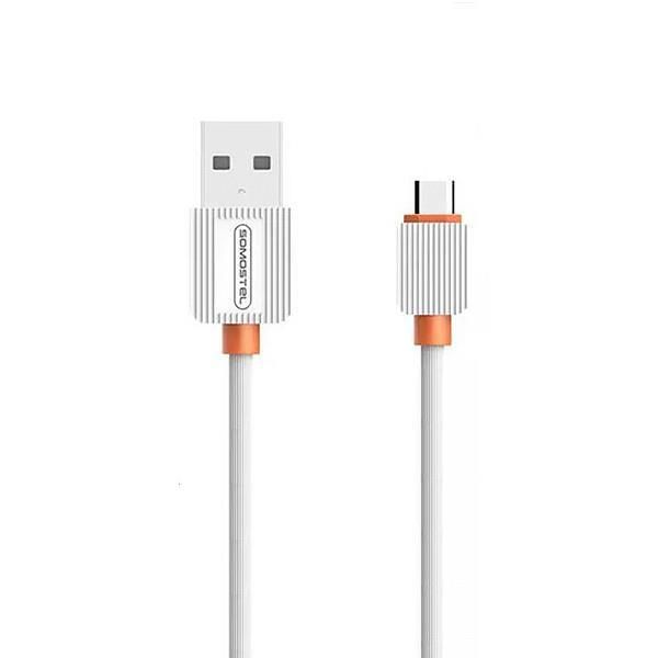KABEL USB-TYP-C 2A 20W 1M QUICK CHAHREGE SOMOSTEL QC3.0 POWERLINE BIAŁY zdjęcie 1
