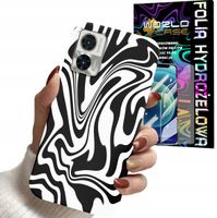 ETUI DO MOTOROLA EDGE 30 NEO / LITE - ABSTRAKCJA ZEBRA MODNE WZORKI + FOLIA