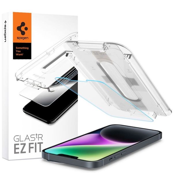 SPIGEN GLAS.TR EZ FIT IPHONE 15 PLUS CLEAR 2-PACK + ADAPTER zdjęcie 1