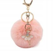 Przywieszka Breloczek Pomponik z Baletnicą Pluszowy Tancerka Prima Balerina