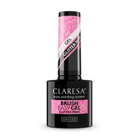 CLARESA Brush Easy Gel Żel do paznokci - Glitter Pink 5 g