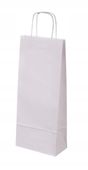 Torba biała na wino 16x8x39 rolowany uchwyt mocna