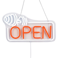 Neon LED Gym Open Szyld Dekoracyjny Energooszczędny Czerwony 40x30 cm