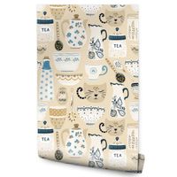 Tapeta Do Kuchni Tradycyjne DZBANKI Kubki Herbata