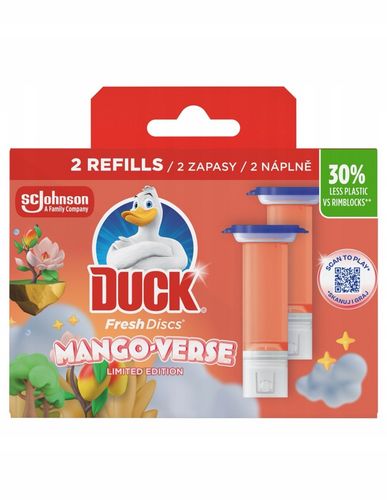 duck fresh discs mango verse - żelowy krążek do toalety 72ml (2 x 36ml) na Arena.pl