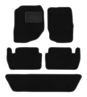 Dywaniki welurowe LUX Dodge Durango II 2002-2010 czarne z mocowaniami