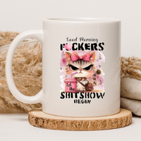 CHAMSKI KUBEK BEZ CENZURY | ŚMIESZNY PREZENT | DO PRACY BIURA DOMU | 330 ml