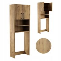 Szafka Łazienkowa Nad Pralkę Suszarkę Słupek Regał Zabudowa AGD Dąb