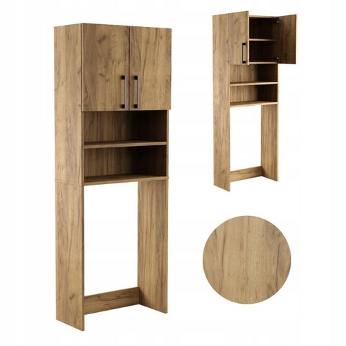 Szafka Łazienkowa Nad Pralkę Suszarkę Słupek Regał Zabudowa AGD Dąb na Arena.pl