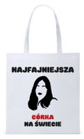 Dla Córki Córeczki Prezent Torba Eco Biała Shopper Z Nadrukiem Ze Zdjęciem