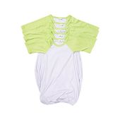 Koszulka do spania z długim rękawem do sublimacji - zielone rękawy S